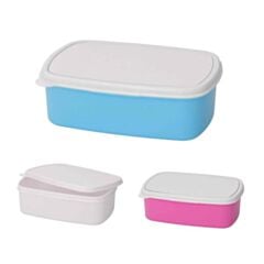 Sublimatie broodtrommel blauw wit of roze