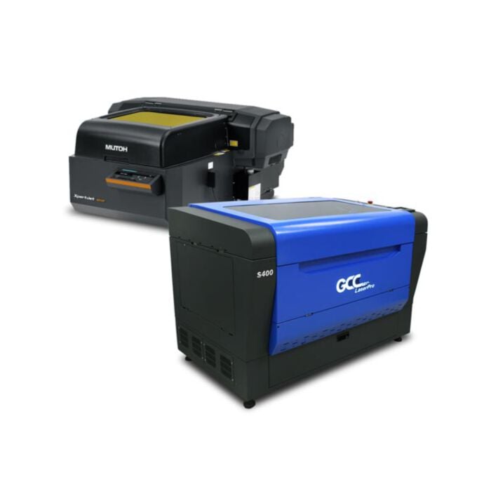 Onrustig hamer Structureel Print & cut pakket harde materialen UV printer + CO2 laser
