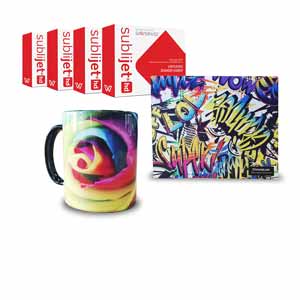 Assortiment sublimatie producten